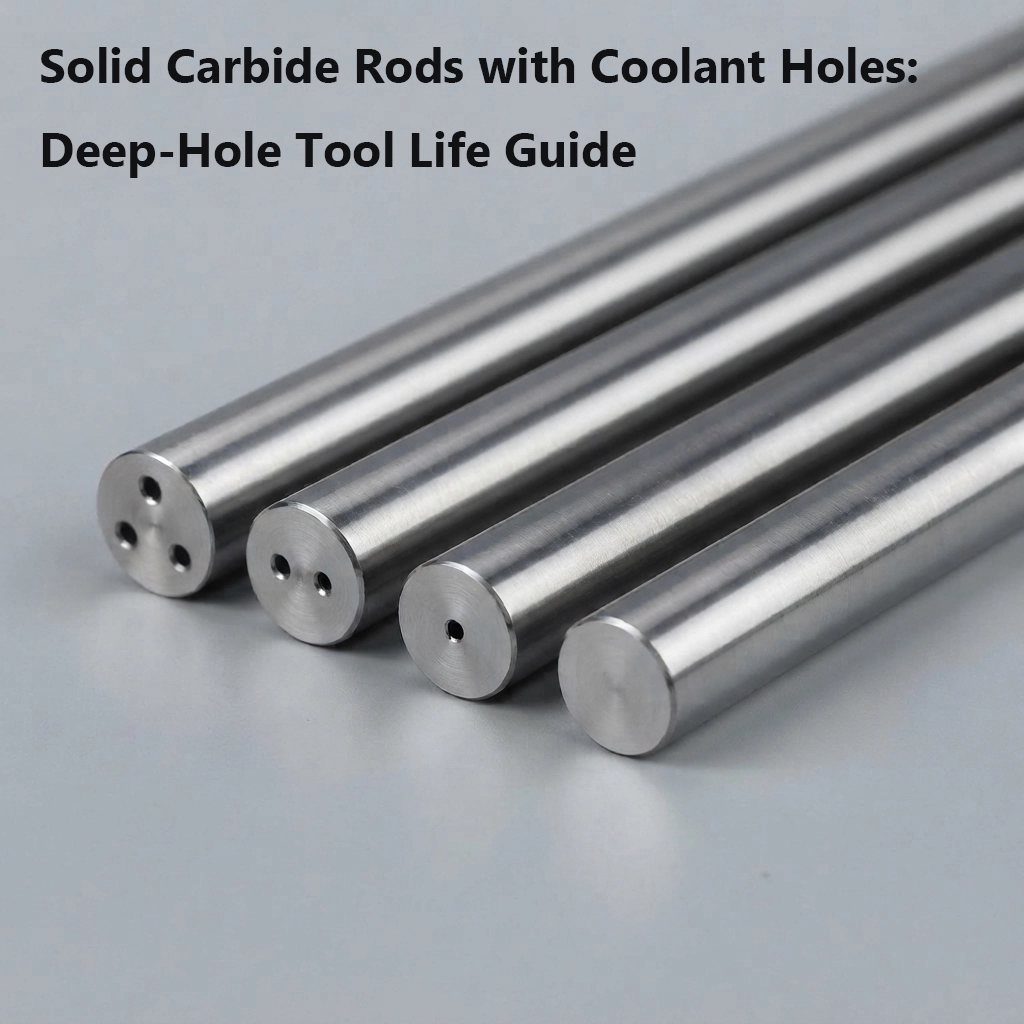 Solid Carbide Rods with Coolant Holes: Tool Life in Deep Drilling